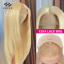Unice Hair 613 Blonde Bone Straight 5x5 HD Lace Wig 13x4 Lace Front Wigs With Layer Inner Buckle Virgin Human Hair Wig