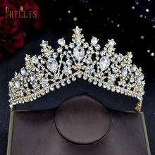 A195 Baroque Wedding Headband Crystal Bridal Crowns and Tiaras Hair Jewelry Accessories Women Rhinestone Headwears Queen Diadems