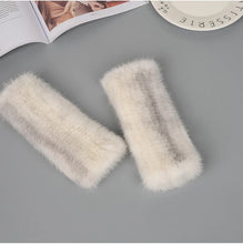 2025 New Brand Style Top Quality Women's 100% Winter Warm Real Mink Fur Knitted Half Finger Gloves Girls Typing Mittens