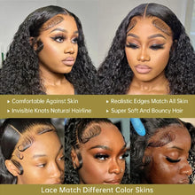 Wear And Go Best Water Wave 13x4 HD Lace Frontal Wig Wet Glueless Deep Water Cheap Wigs On Clearance Sale Human Hair 180% Wig