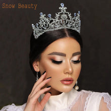 A195 Baroque Wedding Headband Crystal Bridal Crowns and Tiaras Hair Jewelry Accessories Women Rhinestone Headwears Queen Diadems