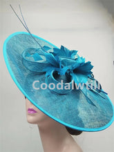 Royal Ascot Big Fascinator Hat Women Kentucky Derby Feather Large Hat Fascinator Party Wedding Headpiece Flower Church Chapeau