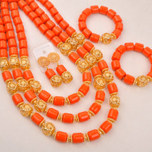 artifical coral beads nigerian jewelry sets for woman weddings