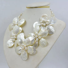 new !!  Latest Design Shell Flowers Wedding Crystal Necklace Women Fashion Necklace  20