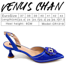 2025 Nigerian Women's Party Shoes and Bags Medium Heel Pointed Toe Elegant Party Footwear With Matching Color Handbag for Women