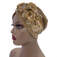 Elegant African Turban Cap with Shiny Rhinestone Ready to Wear Nigeria Auto Gele Headtie Party Women's Head Wrap Bonnet Turbante