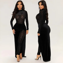 CM.YAYA Women's Set Leopard Velvet Long Sleeve Jumpsuits +Long Skirts 2025 Spring Streetwear Sexy Party Two 2 Piece Sets Outfits