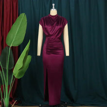 Burgundy Dresses Plus Size 4XL Sexy Bodycon Long Prom Slit Evening Birthday Party Cocktail Outfits for Ladies 2024 Spring Summer