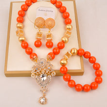 artifical coral beads nigerian jewelry sets for woman weddings