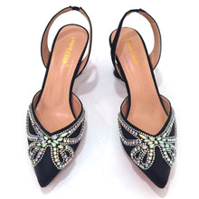 Venus Chan 2023 Yellow Classy Bowknot Pointed Toe Women's Shoes High Heel Elegant Sandals Shallow Mouth Shoes Bag Set Women