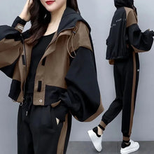 Women's Tracksuit Korean Elegant Hoodie Zipper Jacket Coat Sport Pants Two Piece Suit 2025 Spring Autumn New in Matching Set