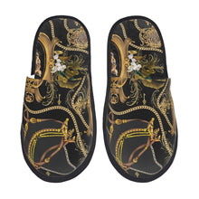 Custom Queen Of Absolutely Everything Gold Baroque Soft Memory Foam House Slippers Women Comfy Warm Anti-skid Sole Slipper