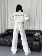 womens clothing 2 pieces set Casual Sports Suits Long Sleeved Half High Collar Cardigan Sweater Trouser Tracksuit Women Clothing