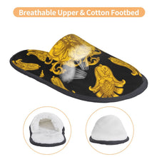 Custom Queen Of Absolutely Everything Gold Baroque Soft Memory Foam House Slippers Women Comfy Warm Anti-skid Sole Slipper