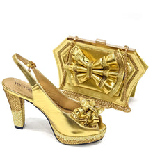 Venus Chan Open Toe Women Heels for 2024 Elegant Party Green Color Diamond Pumps Italian Shoes and Bags Matching Set