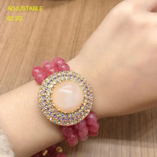 Natural grandmother green strawberry crystal beads rhinestone necklace earrings bracelet luxury exquisite women wedding jewelry