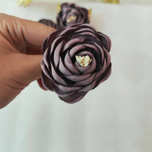 2025 New High Quality African Big Purple Flower Pendant Women Jewelry Set Dubai Gold Plated Luxury Thick Collar Necklace Earring