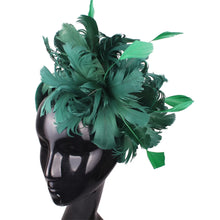 Fashion New Wedding Bride Headband Headwear Fancy Feather Hair Band Millinery Hair Accessories With Peals Decor Hair Accessories