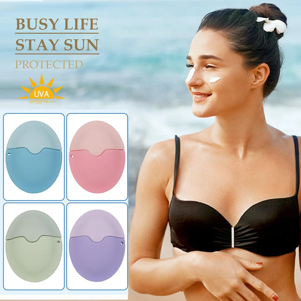 Sun Screen Applicator for Kids and Adults, Portable Refillable Applicator Roller With Replacement Sponge Sun Lotion Applicator