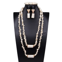 32 inches Long Orange Beads African Jewelry Set Women Bridal Party Costume Necklace Jewelry Set