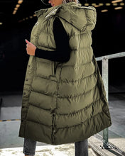 Women's Oversize Waistcoat Winter Hooded Quilted Vest