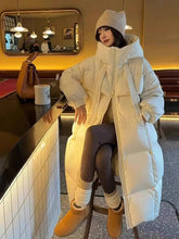 Women's Fashionable Long Winter Hooded Parka Jacket