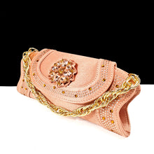 QSGFC Open Toe Women Heels for 2024 Elegant Party Olive Color Diamond Pumps Italian Shoes and Bags Matching Set