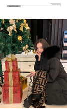 Women's Large Fur Collar Hooded Warm Thick Padded Parka Jacket