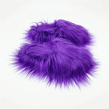 Faux Fur Slippers 2023 Women Winter Plush Warm Home Flat Slides Mongolian Wool Flip Flops Y2K Girls Furry Shoes Cute Slippers