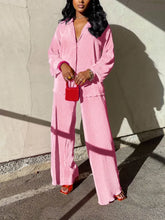 QFAF Fashion Pleated Women's Set Long Sleeve Oversized Shirt and Wide Leg Pants 2023 Elegant Tracksuit Two 2 Piece Set Outfits