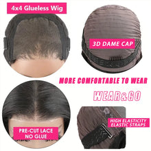 Water Wave Glueless Wig Human Hair Ready To Wear Pre Cut 4x4 Lace Closure Wig Pre Plucked Brazilian Curly Remy Human Hair Wig