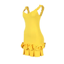 Elegant Tight Corset Ruffle Mini Dress for Women's Fashion New Style Suspender Sleeveless Backless A-line Club Party Sexy Dress