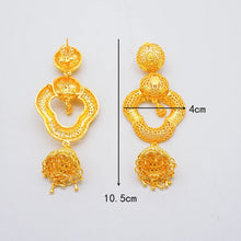 Bohemia Long Tassels Earrings African Dubai Gold Color Drop Earrings For Women Pendant Stud Earrings Wedding Jewellery Gifts