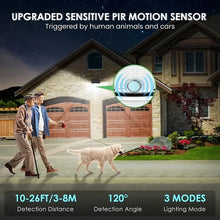 Solar Lights Outdoor 346 LED Solar Wall Lamp with Motion Sensor 3 Modes Waterproof 4 Heads Security Floodlight for Yard Garage