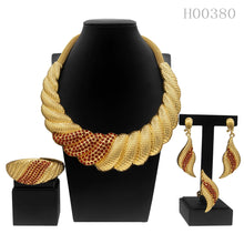 Dubai Gold Plated Jewelry Sets For Women Surround Big Necklace Plate 24K Original For Wedding Banquet Parties Luxurious Jewelry