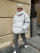 Women's Winter Cotton Loose Puffer Padded Solid Parkas Coat Female