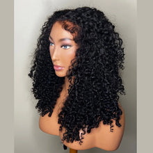 Soft Natural Black 180Density Long 26'' Kinky Curly Lace Front Wig For Women BabyHair Preplucked Heat Resistant Glueless Daily