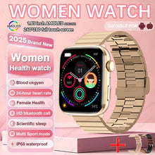 2025 AI Diagnosis NFC Smart Watch Women 1.85 inch AMOLED Blood pressure Heart Rate Temperature BT call Smartwatches Men For IOS