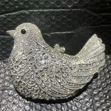 Latest Design Women Wedding Clutches Bags Purse for Bride Colorful Diamonds Purse Handbag Animal Bird Handmade Bridal Purses
