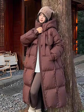 Women's Long Over Knee Thick Down Cotton Jacket