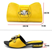 2024 Latest Italian Design Fashion African Women's Low Heel Comfortable Shoes and Bags Set Leather Casual Ladies Slippers