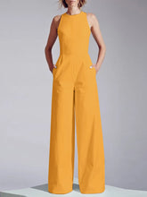 ZANZEA Casual 2023 Summer Playsuit Wide Leg Pant Women Long Rompers Sleeveless Waisted Overalls Office Lady Elegant Jumpsuits