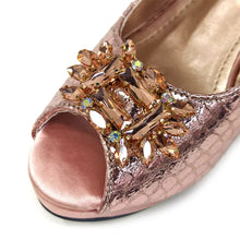 Italian Rhinestone Decoration Women's Shoes And Bag Set