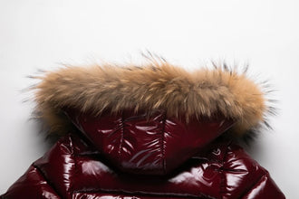 Kids Winter Down Jacket For Real Fur Waterproof Shiny Thick Warm Jackets