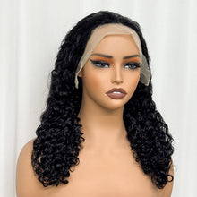Double Drawn 250% Density Ombre 18 Inches Water Wave Curly Human Hair Wigs 13x4 Transparent Lace Frontal Hair Wig for Women