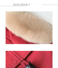 Women's Large Fur Collar Hooded Warm Thick Padded Parka Jacket