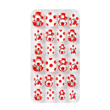 24Pcs/Set Kids Candy Flower Cute Fake Nails Detachable Full Cover False Nails Press On Nails Children Girls Nail Decoration Gift