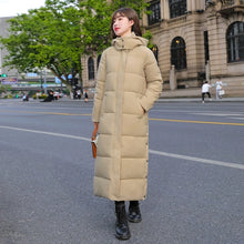 Women's Cotton Coat Loose Thick Warm Lengthen Down Cotton Hooded Long Parkas