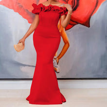 Plus Size Summer Sleeveless Dress Women Ruffle Pleated Off Shoulder Elegant Modis Ladies Dresses Slim Bodycon Ruffle Woman Dress