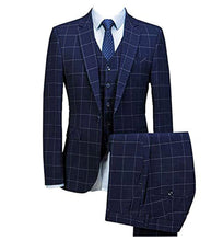 Men's Checked Three Pieces Tuxedos Formal Leisure One Button Notch Lapel Suit  Groom Business Tuxedos men suits wedding prom sui
